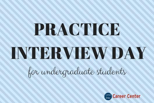 Practice interview day for undergraduate students